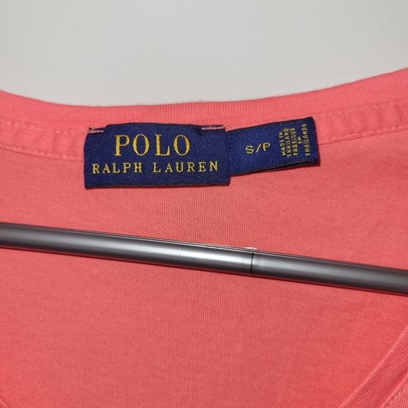 Polo by Ralph Lauren Women's Coral Long Sleeve V-Neck - Picture 4 of 5